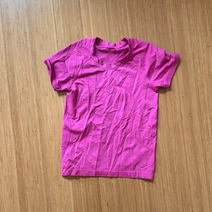 lululemon athletica Short Sleeve Tee in Bright Pink